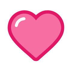 Vibrant Pink Heart Shape Symbolizing Love and Affection in a Playful Design
