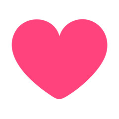 Vibrant Pink Heart Shape Symbolizing Love and Affection in a Playful Design
