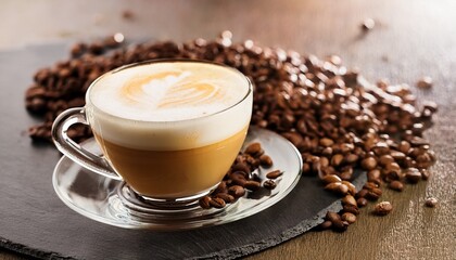 Fototapeta premium Coffee Latte and coffee beans