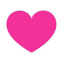 Vibrant Pink Heart Shape Symbolizing Love and Affection in a Playful Design