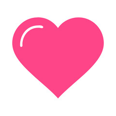 Vibrant Pink Heart Shape Symbolizing Love and Affection in a Playful Design