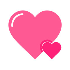 Vibrant Pink Heart Shape Symbolizing Love and Affection in a Playful Design