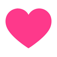 Vibrant Pink Heart Shape Symbolizing Love and Affection in a Playful Design