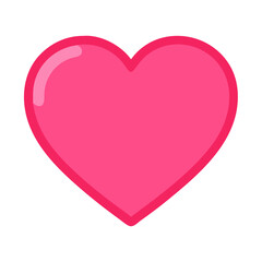 Vibrant Pink Heart Shape Symbolizing Love and Affection in a Playful Design