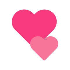 Vibrant Pink Heart Shape Symbolizing Love and Affection in a Playful Design