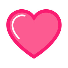 Vibrant Pink Heart Shape Symbolizing Love and Affection in a Playful Design