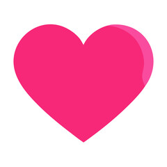 Vibrant Pink Heart Shape Symbolizing Love and Affection in a Playful Design