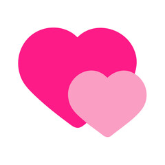 Vibrant Pink Heart Shape Symbolizing Love and Affection in a Playful Design