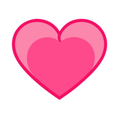 Vibrant Pink Heart Shape Symbolizing Love and Affection in a Playful Design