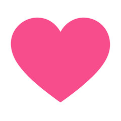 Vibrant Pink Heart Shape Symbolizing Love and Affection in a Playful Design