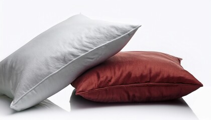 Two pillows on white background