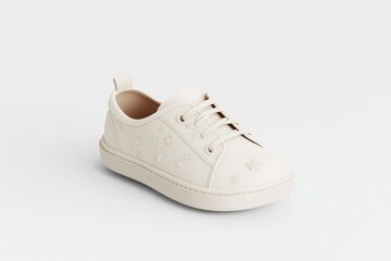 Cream-colored children's sneakers