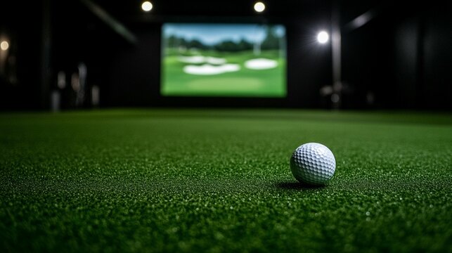 Golf simulator indoor practice