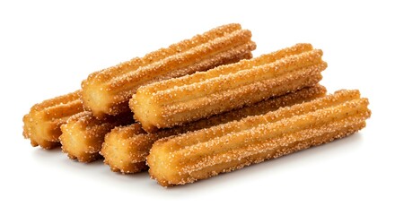 Churros on a Clean White Background. Mexican food