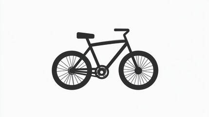 Fototapeta premium Simple Bicycle Illustration Minimalist Black and White Design for Fitness Transportation and