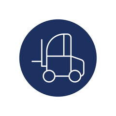 Forklift icon vector stock illustration