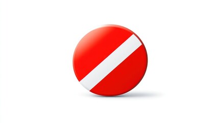 Prohibition Sign Red Circle with White Diagonal Line Traffic Control Symbol Safety Warning I