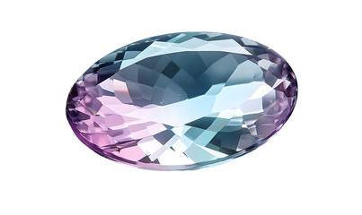 Fototapeta premium Oval gemstone, transparent, studio shot, black background, jewelry design
