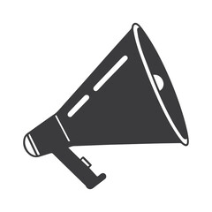Minimalist Megaphone Icon – Black and White Loudspeaker Vector Art
