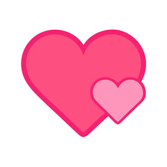 Vibrant Pink Heart Shape Symbolizing Love and Affection in a Playful Design