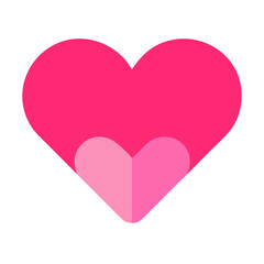 Vibrant Pink Heart Shape Symbolizing Love and Affection in a Playful Design