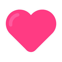 Vibrant Pink Heart Shape Symbolizing Love and Affection in a Playful Design