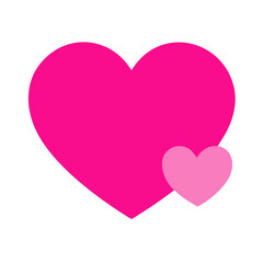 Vibrant Pink Heart Shape Symbolizing Love and Affection in a Playful Design