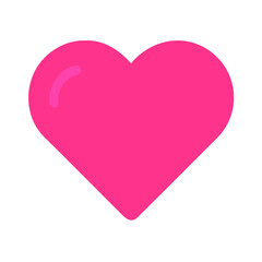Vibrant Pink Heart Shape Symbolizing Love and Affection in a Playful Design