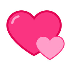 Vibrant Pink Heart Shape Symbolizing Love and Affection in a Playful Design