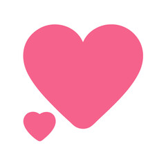 Vibrant Pink Heart Shape Symbolizing Love and Affection in a Playful Design