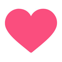 Vibrant Pink Heart Shape Symbolizing Love and Affection in a Playful Design