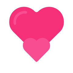 Vibrant Pink Heart Shape Symbolizing Love and Affection in a Playful Design