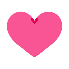 Vibrant Pink Heart Shape Symbolizing Love and Affection in a Playful Design