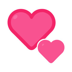 Vibrant Pink Heart Shape Symbolizing Love and Affection in a Playful Design