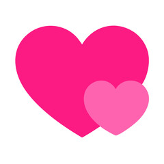 Vibrant Pink Heart Shape Symbolizing Love and Affection in a Playful Design