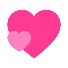 Vibrant Pink Heart Shape Symbolizing Love and Affection in a Playful Design