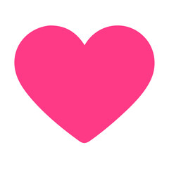 Vibrant Pink Heart Shape Symbolizing Love and Affection in a Playful Design