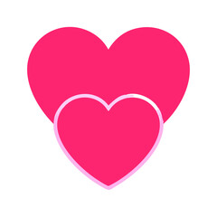 Vibrant Pink Heart Shape Symbolizing Love and Affection in a Playful Design