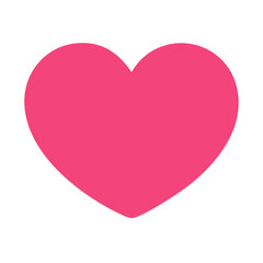 Vibrant Pink Heart Shape Symbolizing Love and Affection in a Playful Design
