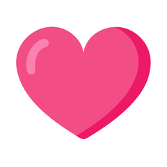 Vibrant Pink Heart Shape Symbolizing Love and Affection in a Playful Design
