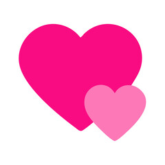 Vibrant Pink Heart Shape Symbolizing Love and Affection in a Playful Design