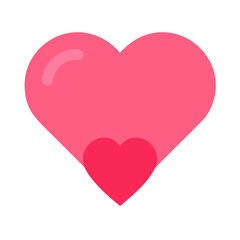 Vibrant Pink Heart Shape Symbolizing Love and Affection in a Playful Design