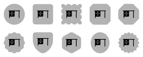 Editable office table vector icon. Part of a big icon set family. Perfect for web and app interfaces, presentations, infographics, etc
