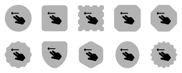 Editable two fingers swipe left vector icon. Part of a big icon set family. Perfect for web and app interfaces, presentations, infographics, etc