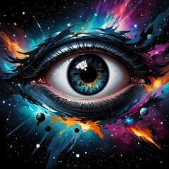 Abstraktion Allein im Universum 1x1. Hintergrund für das Design 2.
