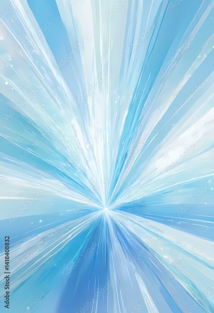 Poster a breathtaking display of light and texture emerges in shades of blue, creating a vibrant burst that