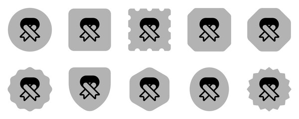 Naklejka premium Editable ribbon vector icon. Part of a big icon set family. Perfect for web and app interfaces, presentations, infographics, etc