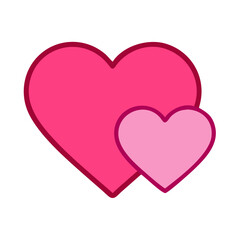 Vibrant Pink Heart Shape Symbolizing Love and Affection in a Playful Design