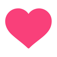 Vibrant Pink Heart Shape Symbolizing Love and Affection in a Playful Design