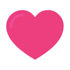 Vibrant Pink Heart Shape Symbolizing Love and Affection in a Playful Design